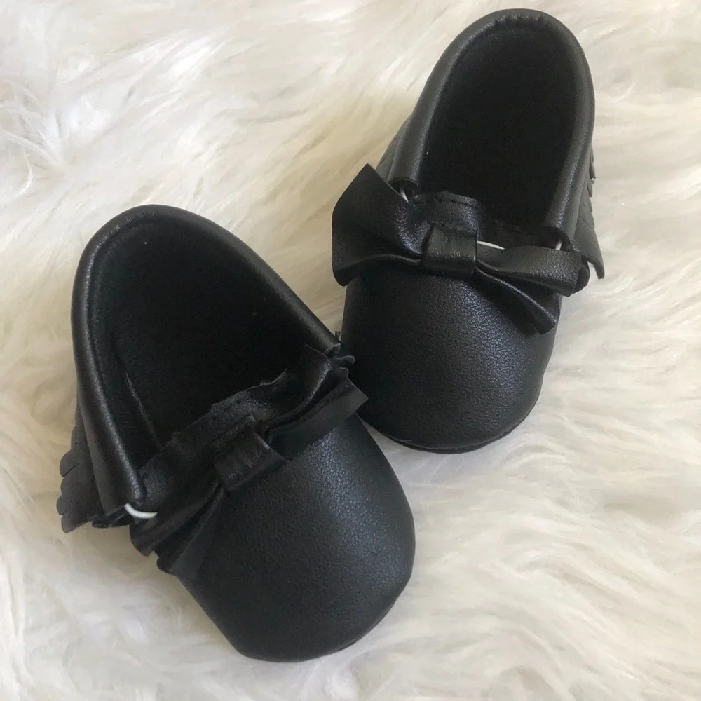 Baby girl 6-12M mocassin black shoes